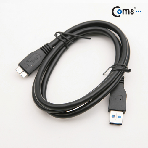 Coms USB 3.0 케이블, AM/Micro USB BM 1.8M/흑색