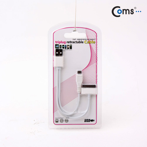 Coms USB 2.0 케이블(Short/Micro B + iOS 스마트폰), Y형
