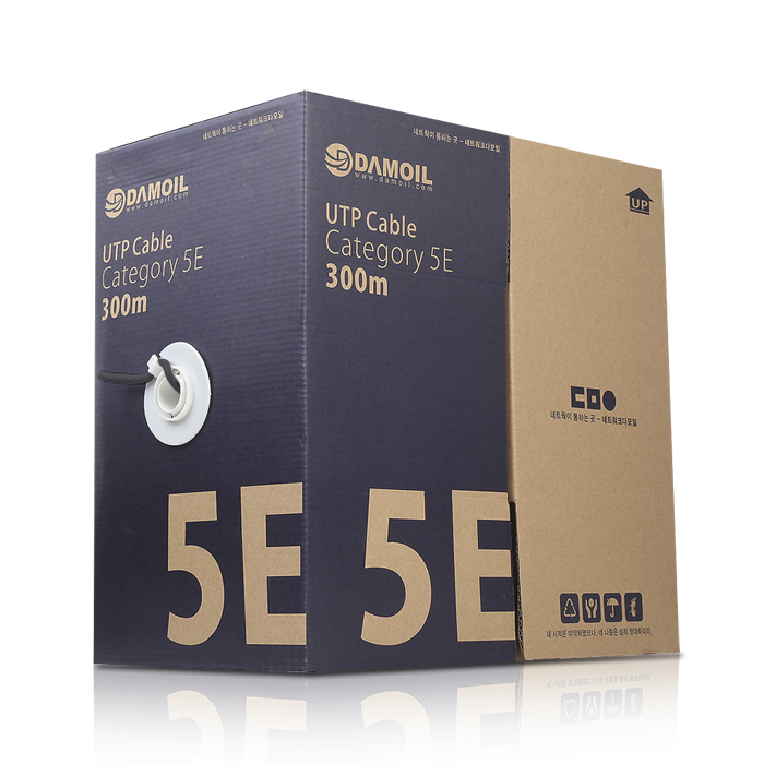 DA-UTP14P 300m-black UTP랜케이블 인터넷공유기연결용 100Mbps 공사용 RJ45플러그 제작용