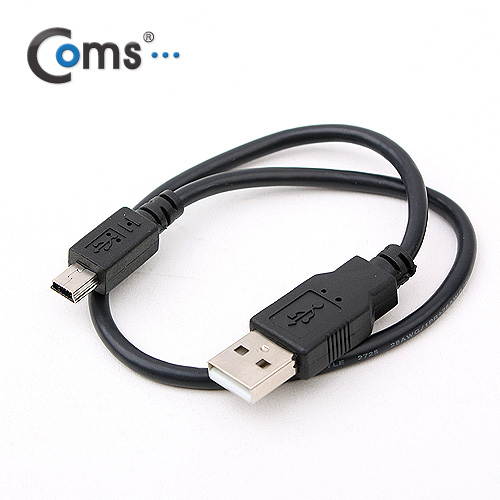 Coms USB 미니 케이블 5P, 충전/데이타용,30cm