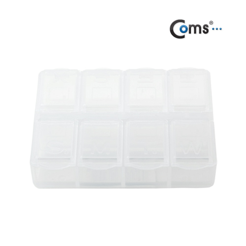 Coms 다용도 PVC 수납함 (8분할 개별뚜껑, 7.5cmx5.5c x2.5cm)