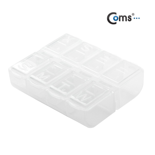 Coms 다용도 PVC 수납함 (8분할 개별뚜껑, 7.5cmx5.5c x2.5cm)