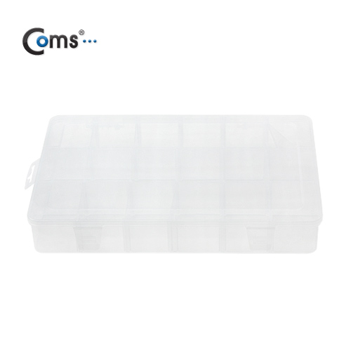 Coms 다용도 PVC 수납함 (18분배, 28cmX18.5cmX4.5cm) EKB-201