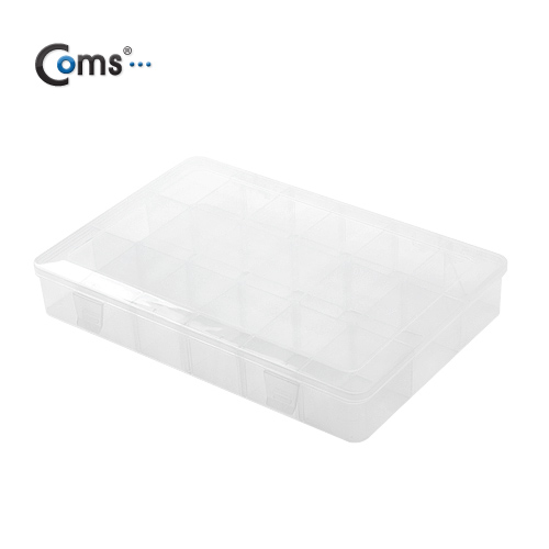 Coms 다용도 PVC 수납함 (18분배, 28cmX18.5cmX4.5cm) EKB-201