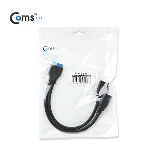Coms USB 3.0 젠더(Y형), A(Fx2)/20P(F)