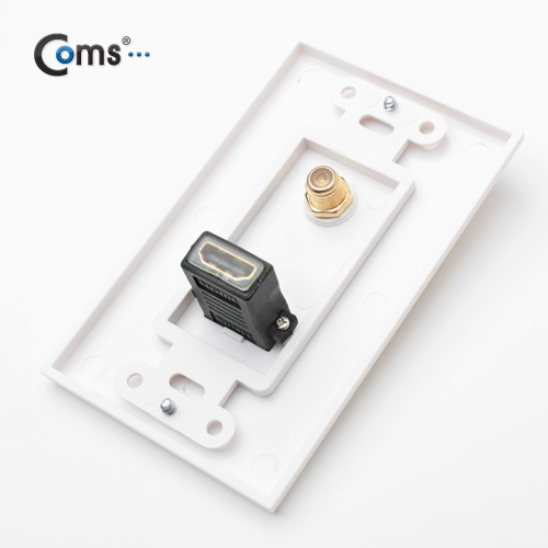 Coms 월 플레이트(HDMI/RF 안테나), Wall Plate