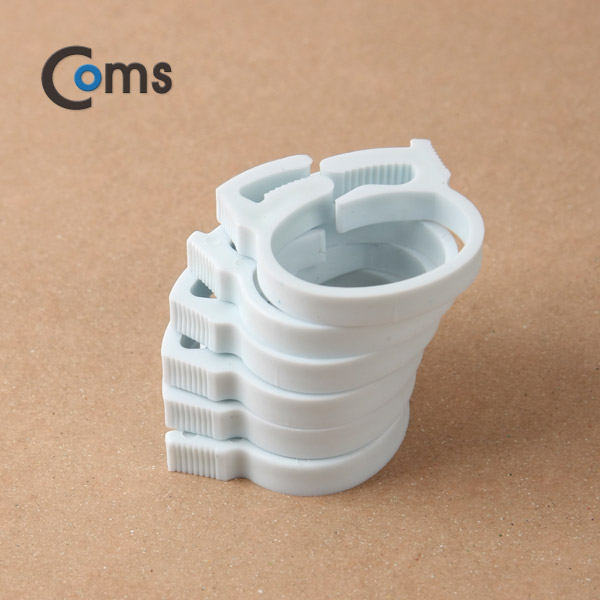 Coms 케이블 오거나이저(클립/Ring형), 6ea, 화이트