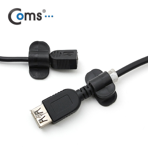 Coms 케이블 클립(Clip형), 6ea/블랙