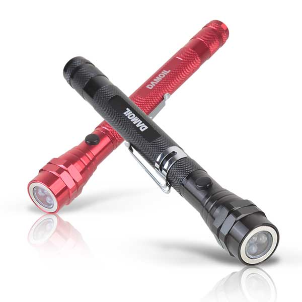 DA-LAS04 (RED) LED 미니 꺽임 손전등 휴대용 후레쉬 자석식거치형