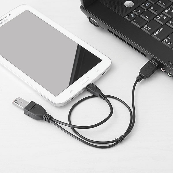 DA-UHDC-Y-AM USB OTG 케이블 Y형 전원보조 케이블