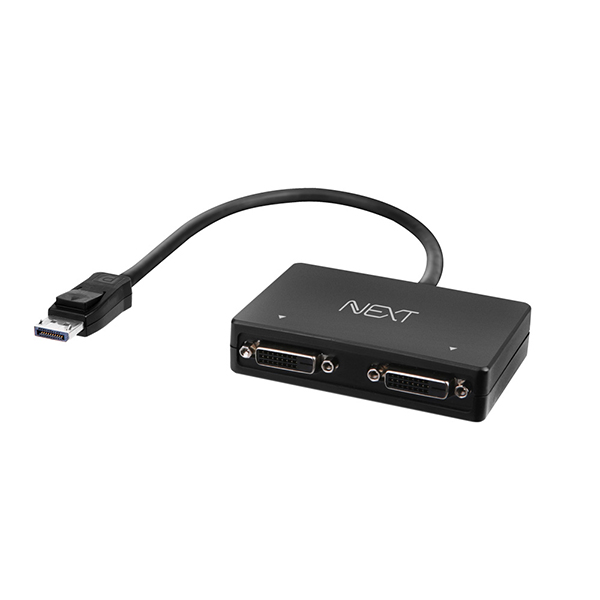 NEXT DP302DS DP to 1:2 DVI 모니터 분배기 공유기