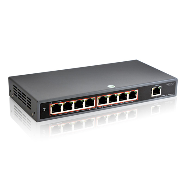 NEXT-POE6008F 기가 9포트 With 8포트 Extender POE스위치
