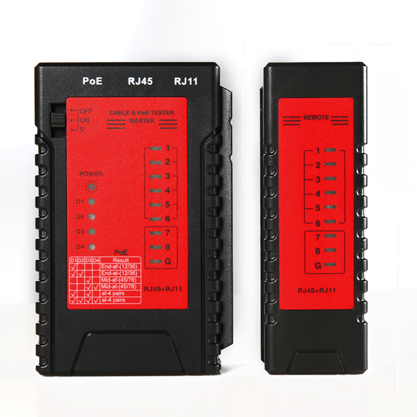NEXT-478PT POE/RJ45/RJ11 POE규격 랜테스터기/분리형