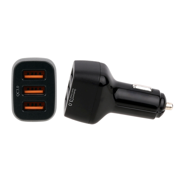 NEXT-1407CHG 3포트 QC3.0 USB 차량용 시거잭 충전기