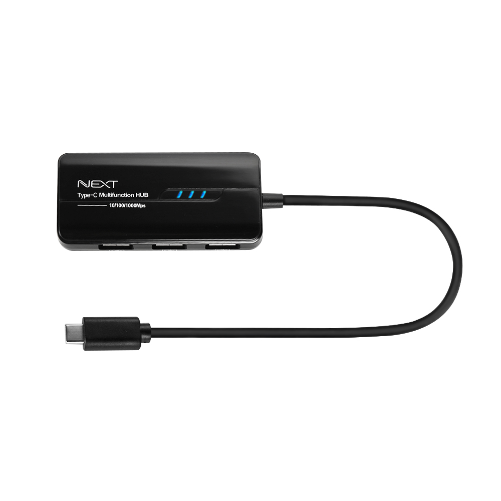 NEXT-TC313LAN 타입C-USB3.0 3포트허브 + 기가랜 콤보