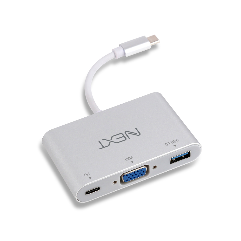 NEXT-412TCV Type-C to VGA확장,USB3.0확장,PD충전