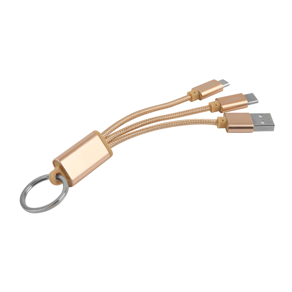 NEXT-1523KCM USB to TYPE-C + Micro 5pin 충전/데이터 케이블 10cm