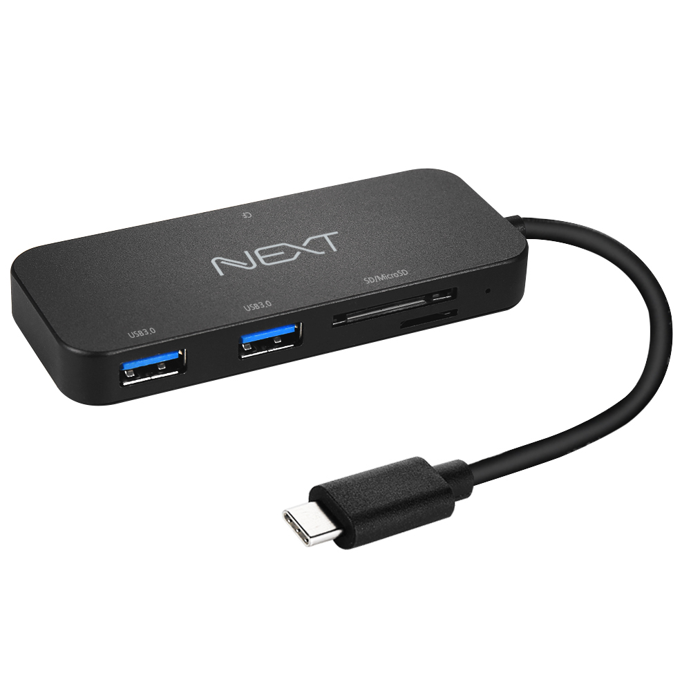 NEXT-9713TCU3 Type-C to USB3.0x2P/CF/SD/MicroSD 카드리더기 아답터