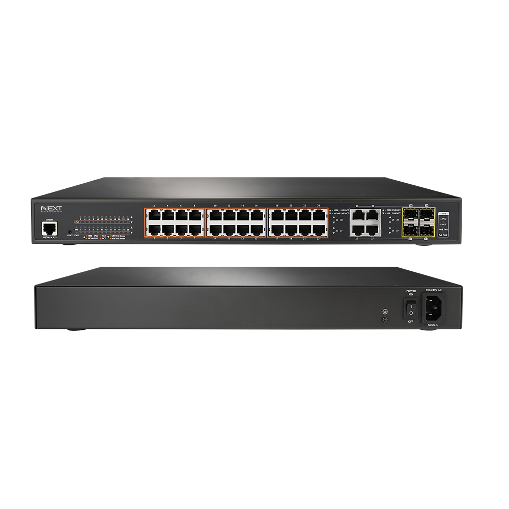NEXT-POE3030UL2-SFP 24P Ultra PoE Gigabit Managed Web Smart Switch