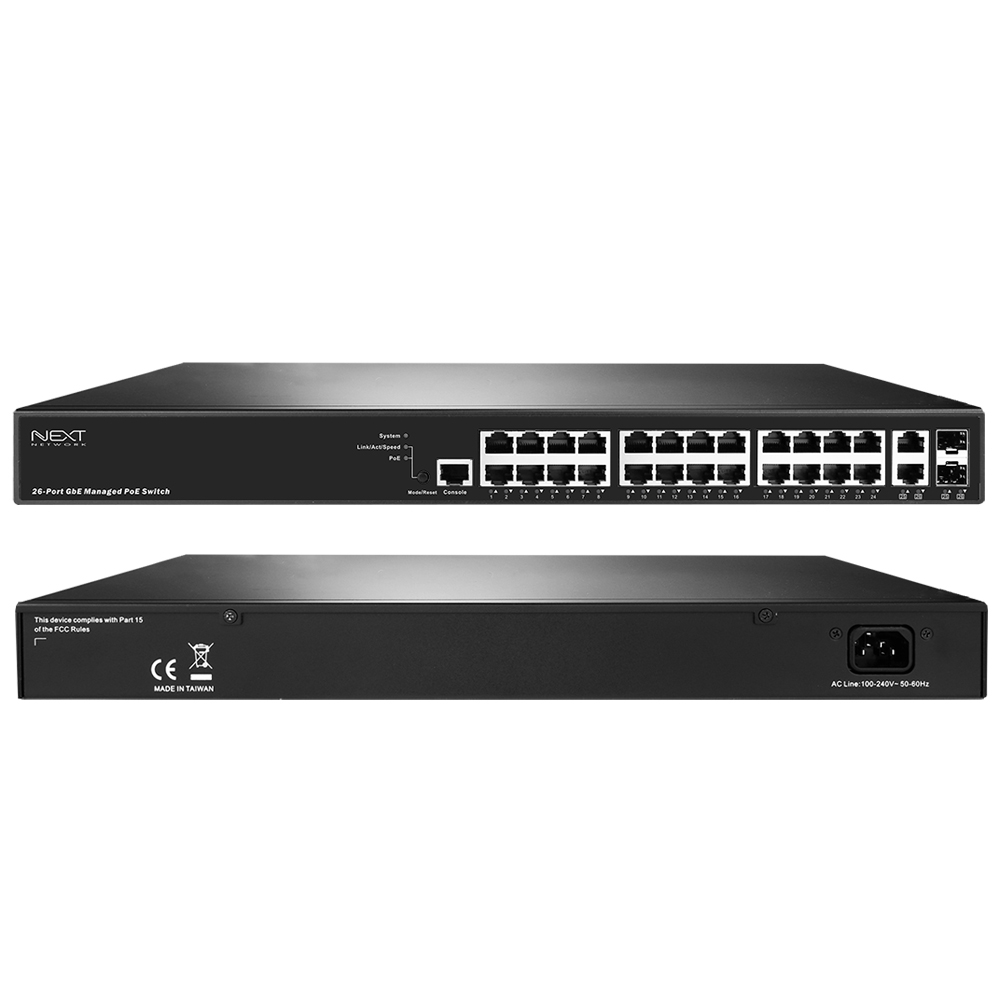 NEXT-POE4028L2S-TP L2 Management 24Port POE Switch