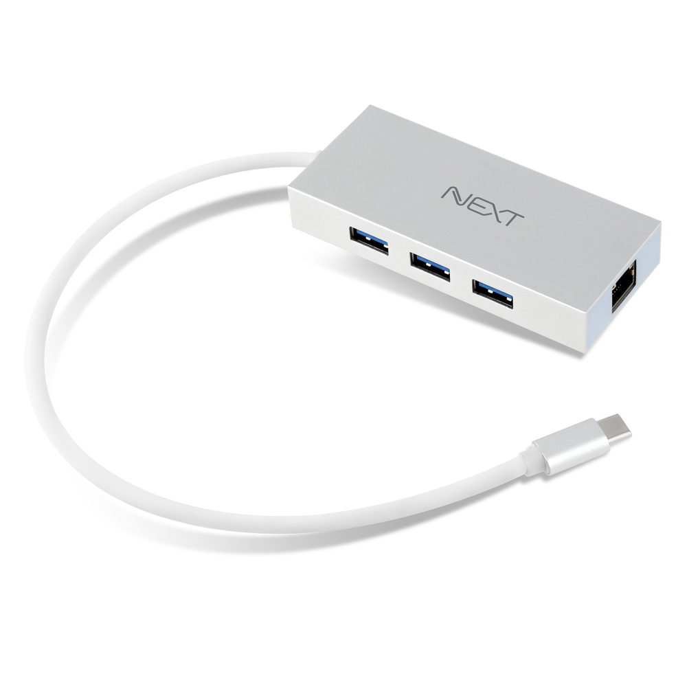 NEXT-TC343LAN USB Type-C 유선랜카드 + USB3.0 3포트 콤보