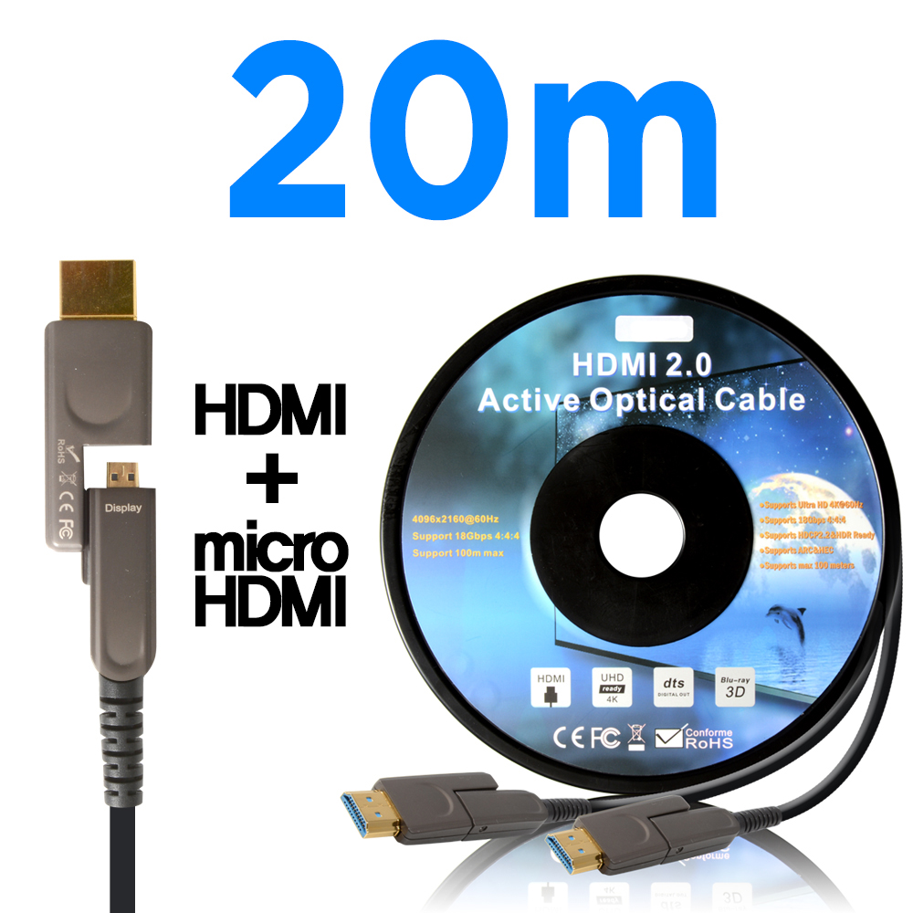 NEXT-3020HAOC-M HDMI 케이블 AOC 광 하이브리드 4K 20M