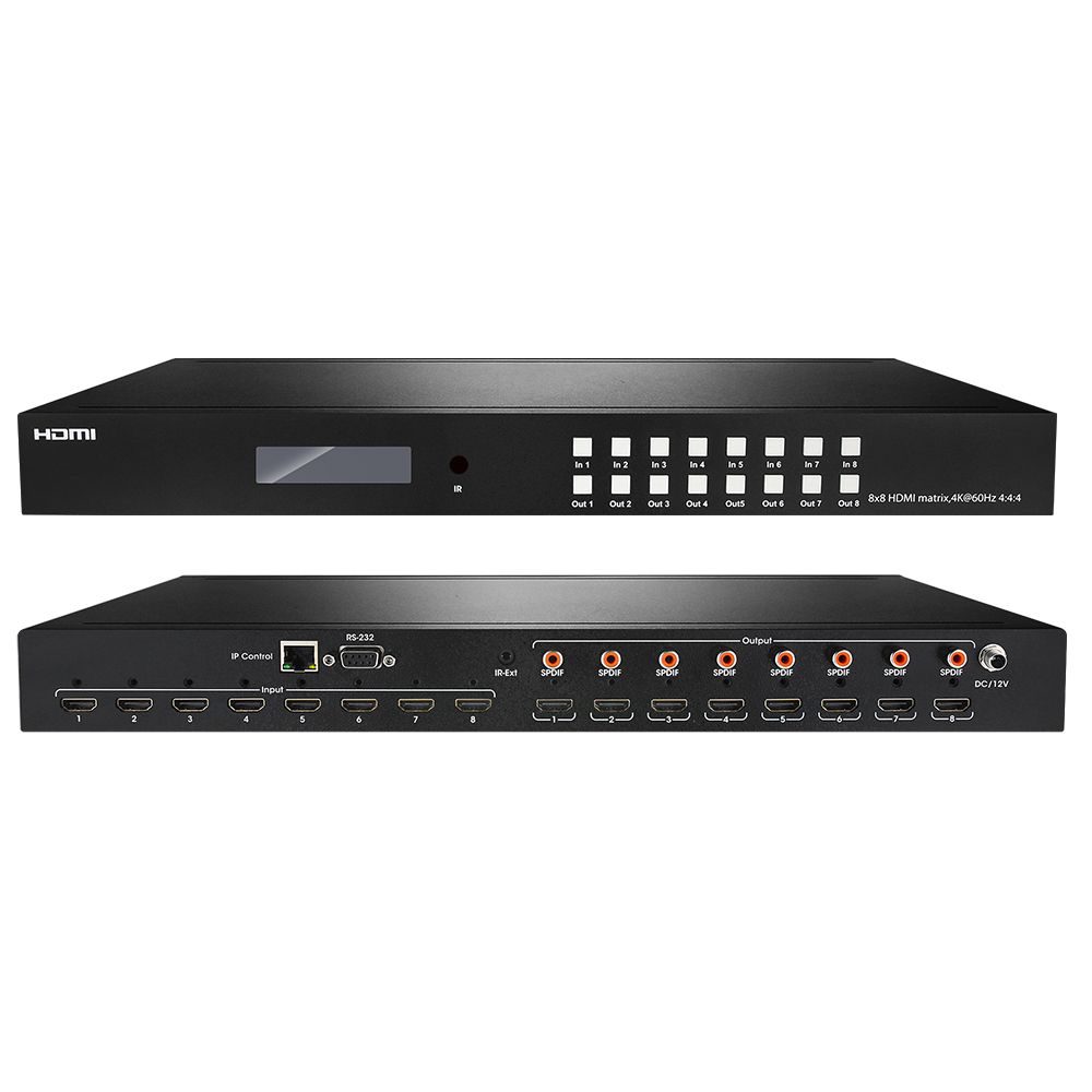 NEXT-4288UHDM HDMI2.0 8X8 매트릭스 스위치 8포트
