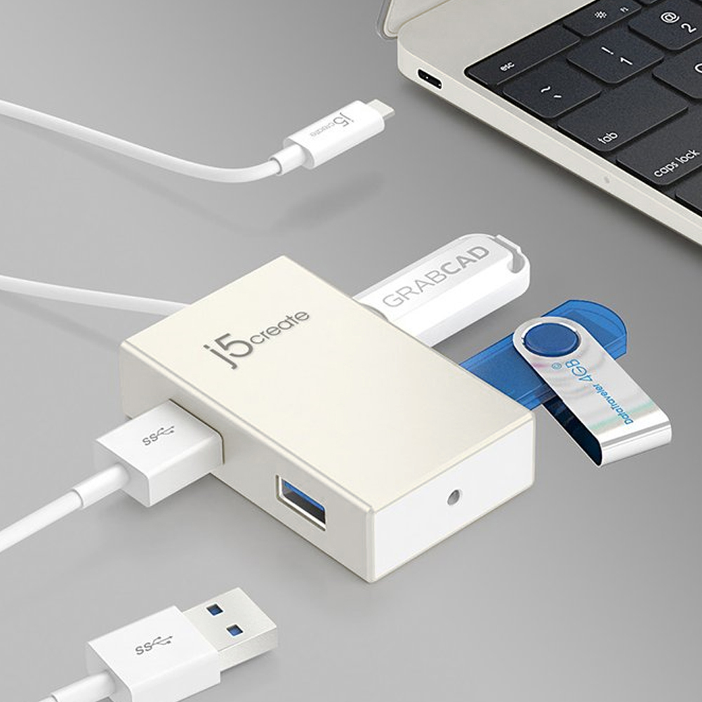 NEXT-JCH343 USB3.1 TYPE-C 4포트 무전원 USB허브 /일체형