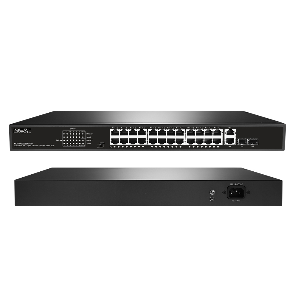 NEXT-POE328SFP-PD POE 스위치 24포트 기가 2TP 2SFP