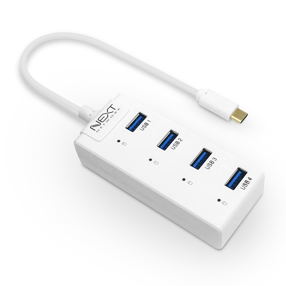 NEXT-515TC USB3.1 C타입 4포트 무전원 USB 허브 확장
