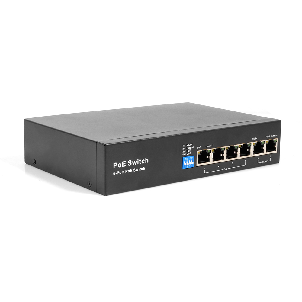 NEXT-POE706EF 10/100 PoE 4포트+2 UPLink 스위치허브