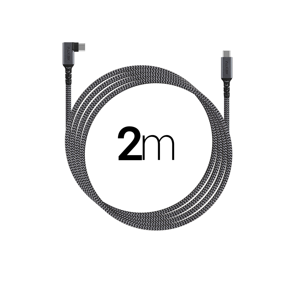 USB-C to C 100WPD 고속충전 데이터 케이블 2M GEN2 90도 꺽임