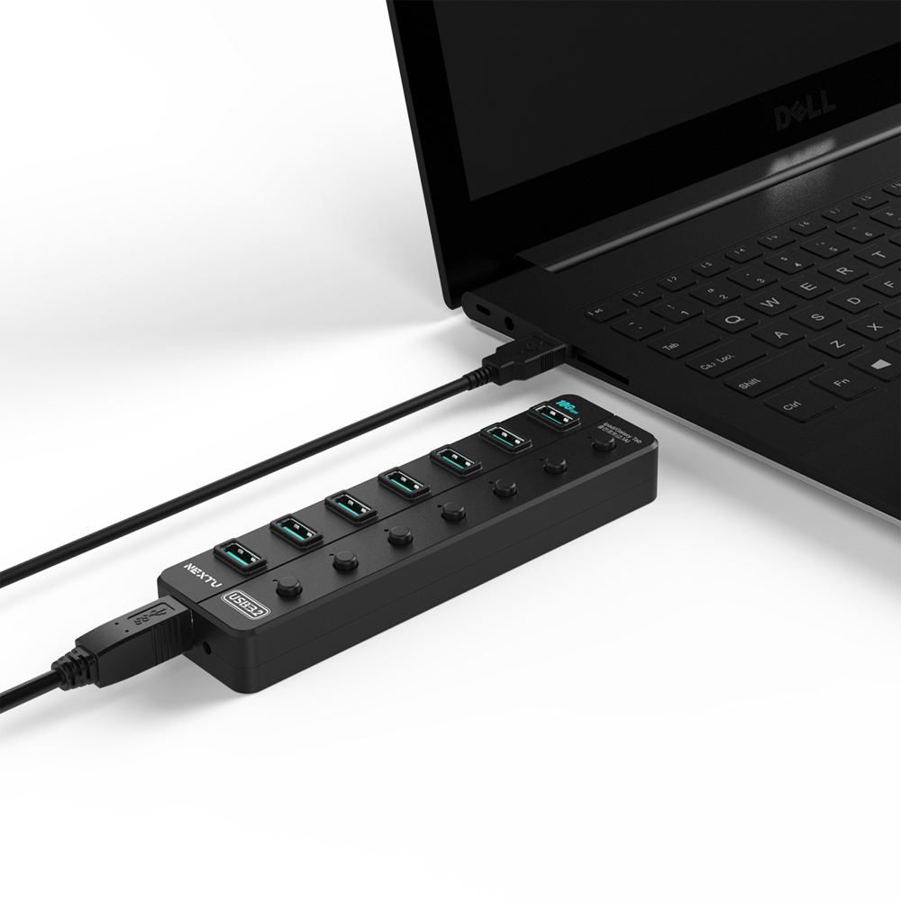 7포트 10Gbps USB3.2 유전원 허브 USB-A 3.2 GEN2 10G 유전원 7포트 허브 / GEN2 10Gbps 전송속도