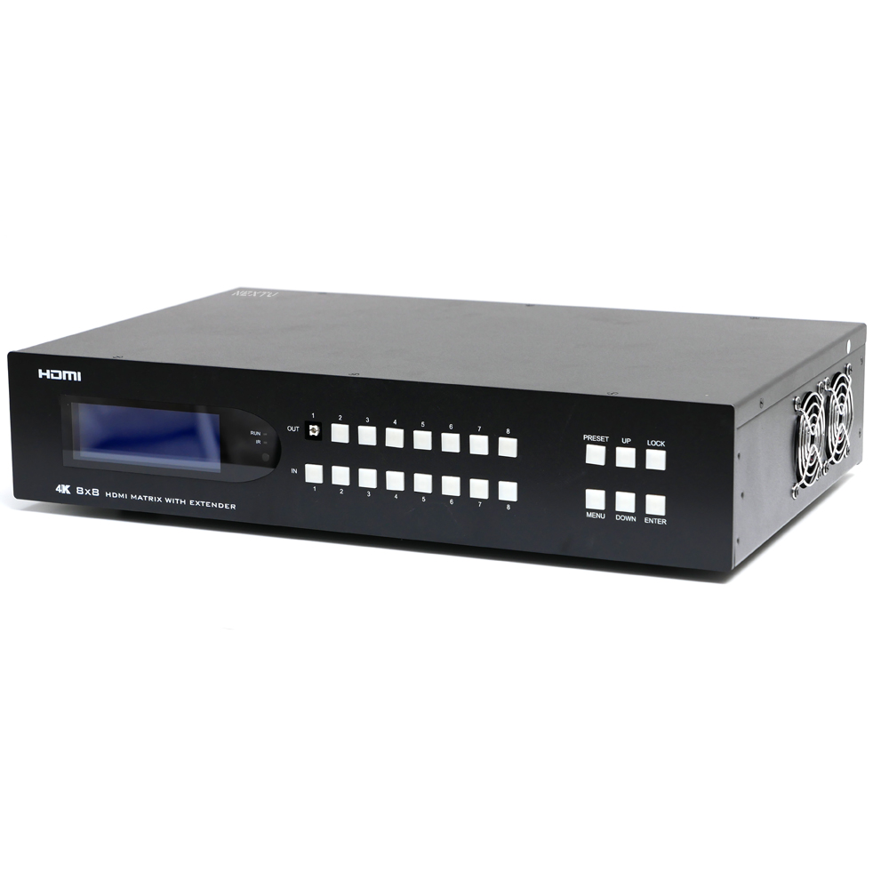 8X8 HDMI2.0 4K60Hz 매트릭스 스위치 최대70M 연장 리피터 XT1108018