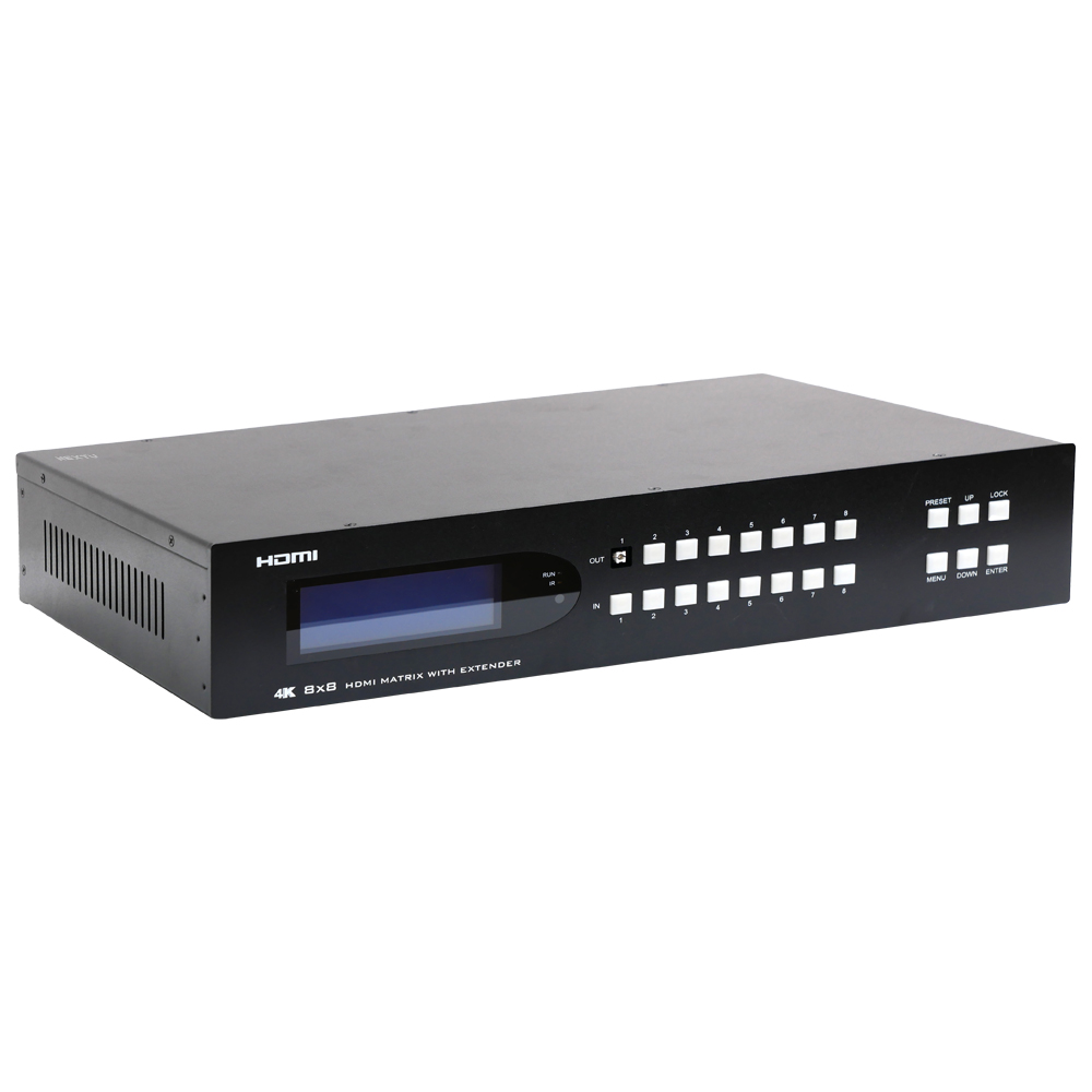 8X8 HDMI2.0 4K60Hz 매트릭스 스위치 최대70M 연장 리피터 XT1108018