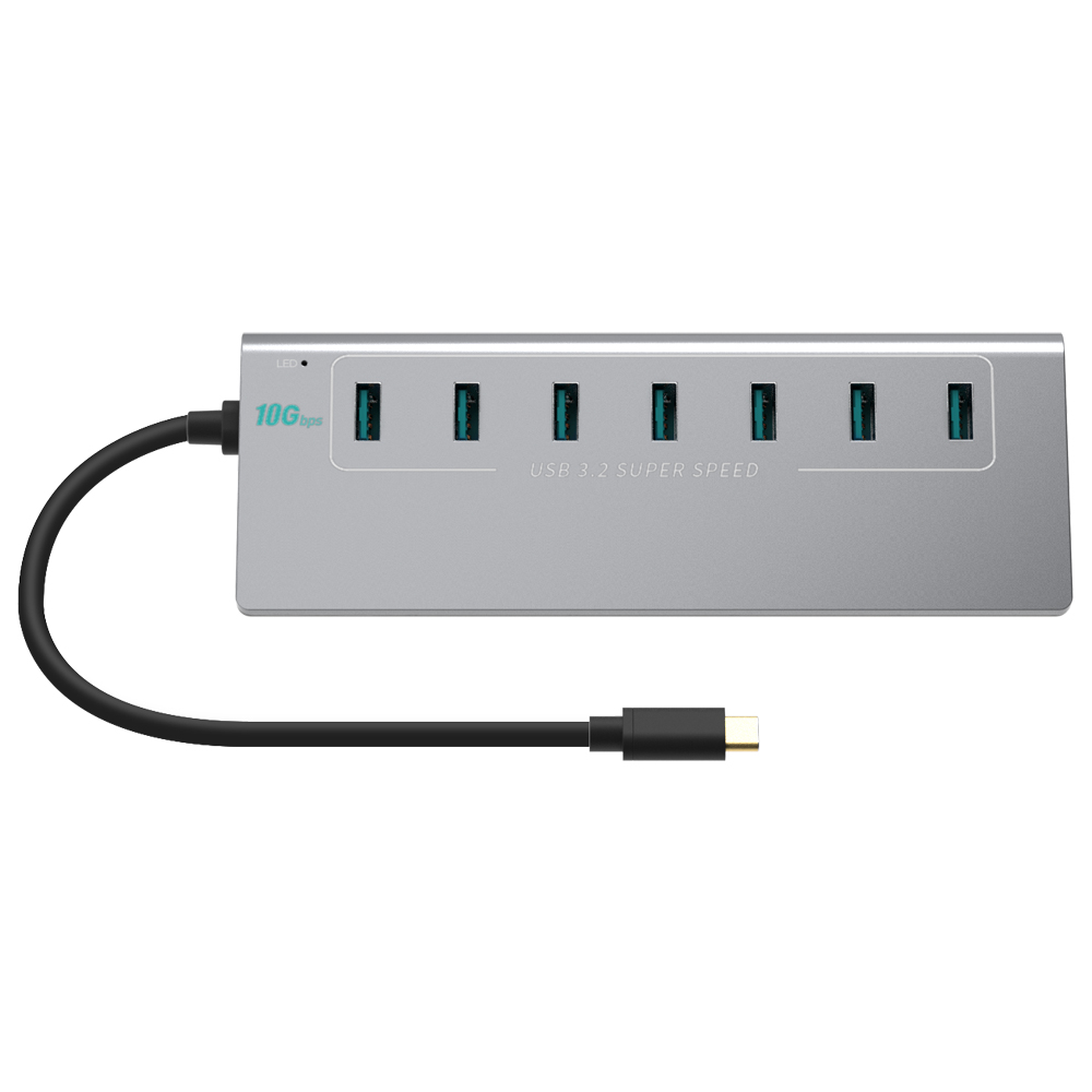 C타입 유전원 7포트 USB허브 USB3.2 GEN2 10G XT1301061