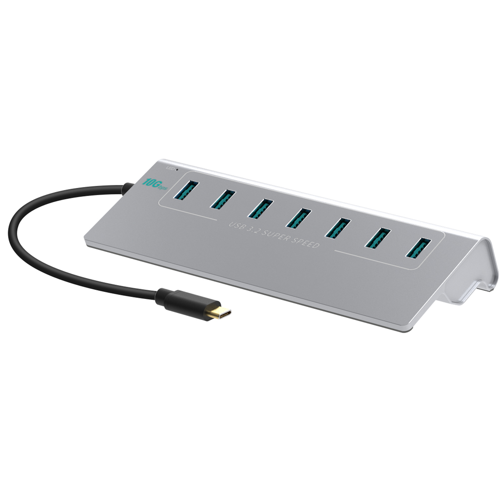 C타입 유전원 7포트 USB허브 USB3.2 GEN2 10G XT1301061