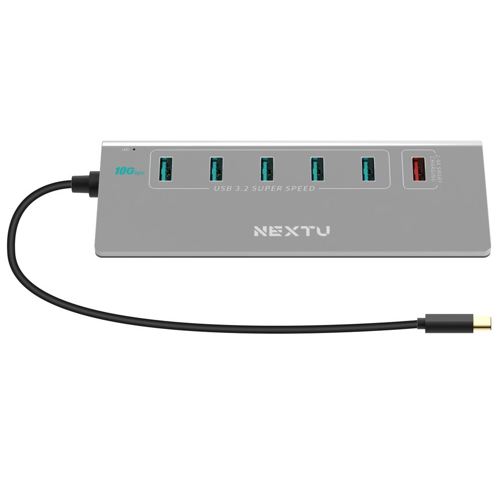 C타입 유전원 6포트 USB허브 +고속충전 USB3.2 GEN2 10G XT1301056
