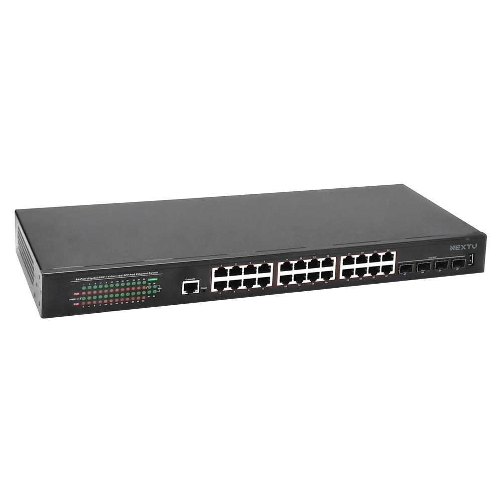 24포트 Ultra POE 10G 4SFP L2 매니지먼트 스위치 XT1003074