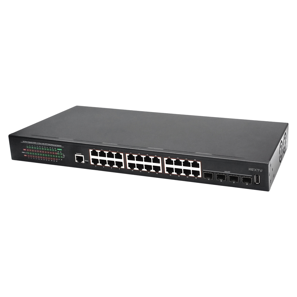 24포트 Ultra POE 10G 4SFP L2 매니지먼트 스위치 XT1003074
