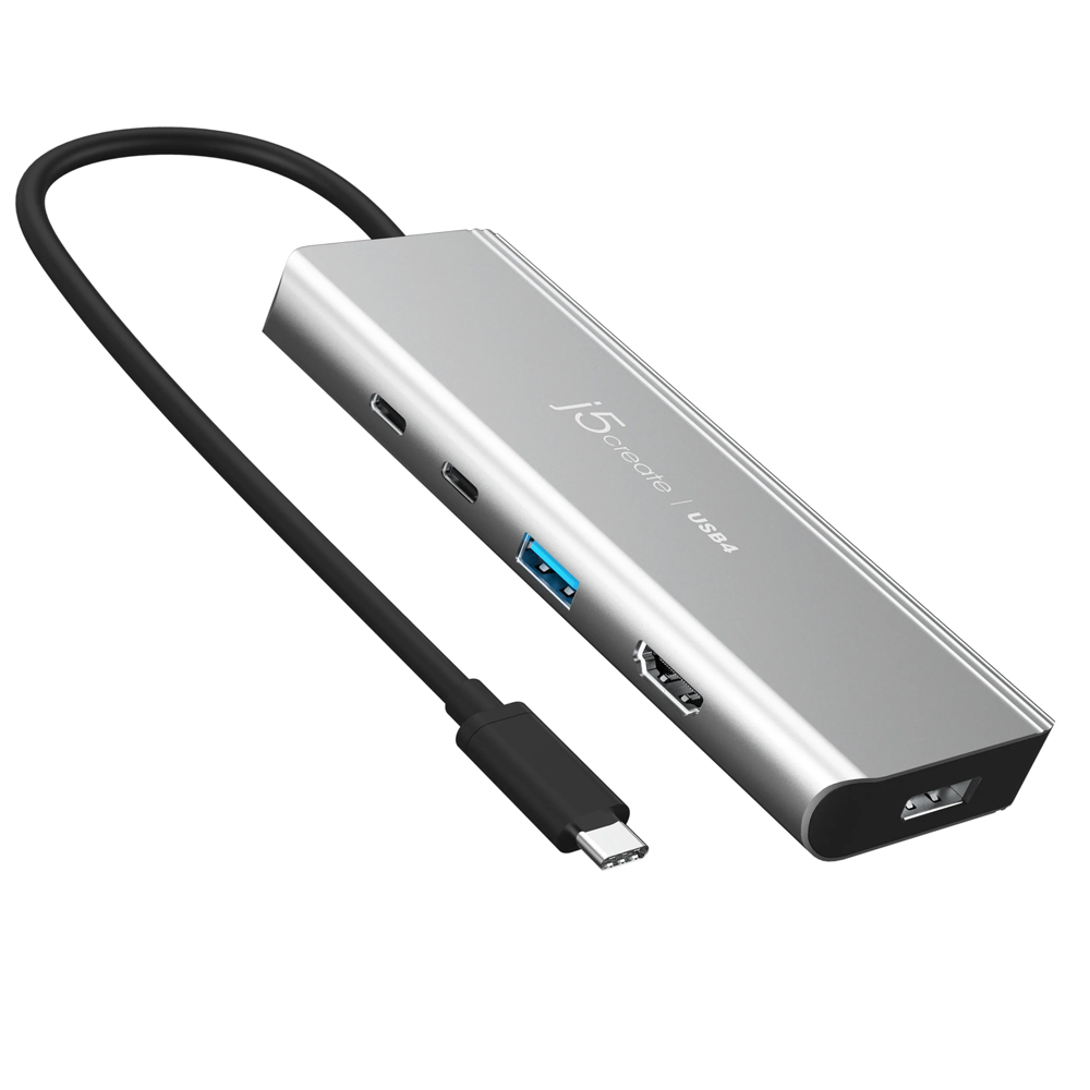 5 in 1 USB4 j5Create 4K 듀얼 디스플레이 5 IN 1 멀티 포트 허브 미니독