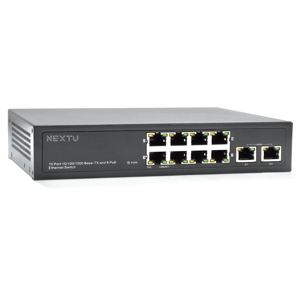 기가 8포트 POE 120W + 2포트 기가 TP POE 스위치허브 802.3af at 총 POE용량 120W 1G TP 업링크 2포트