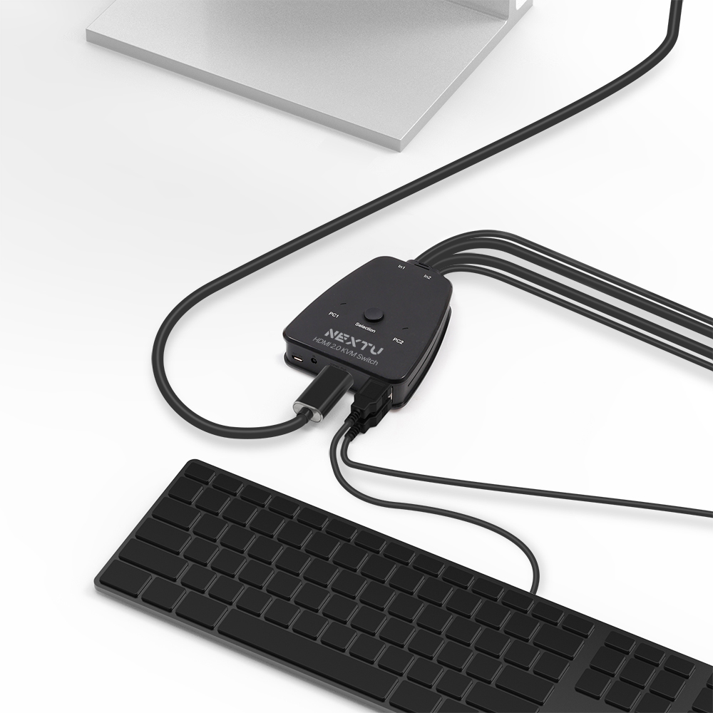 2:1 HDMI2.0 KVM스위치(케이블형)
