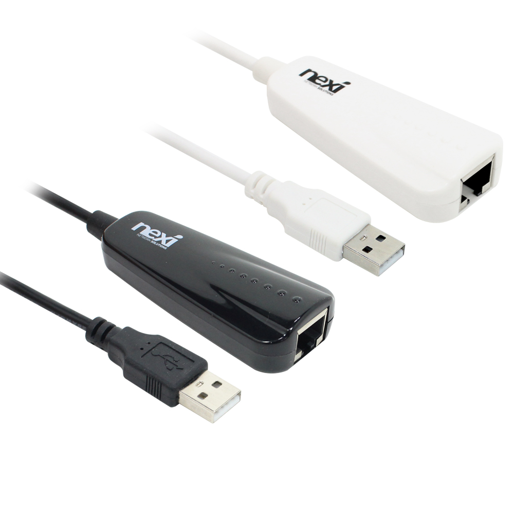 넥시 USB2.0 LAN 유선랜카드 USB 100Mbps 화이트 NX300-1