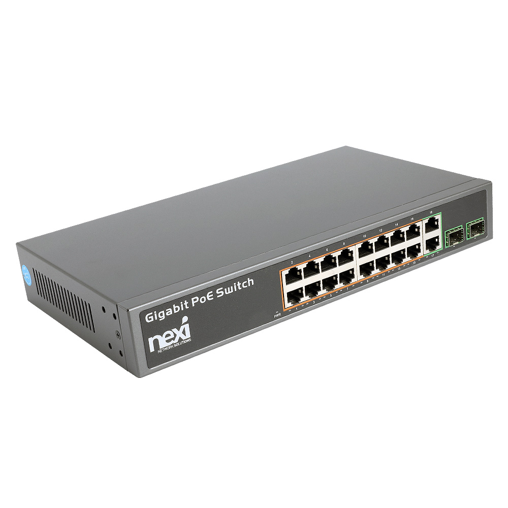 넥시 16+2+2SFP 포트 기가비트 POE 스위치 250W NX1124