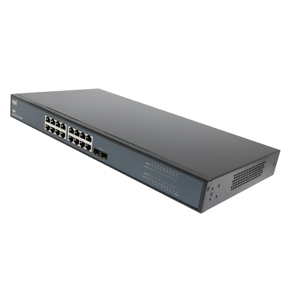 넥시 16+2 SFP 포트 기가비트 스위칭 허브 NX1137