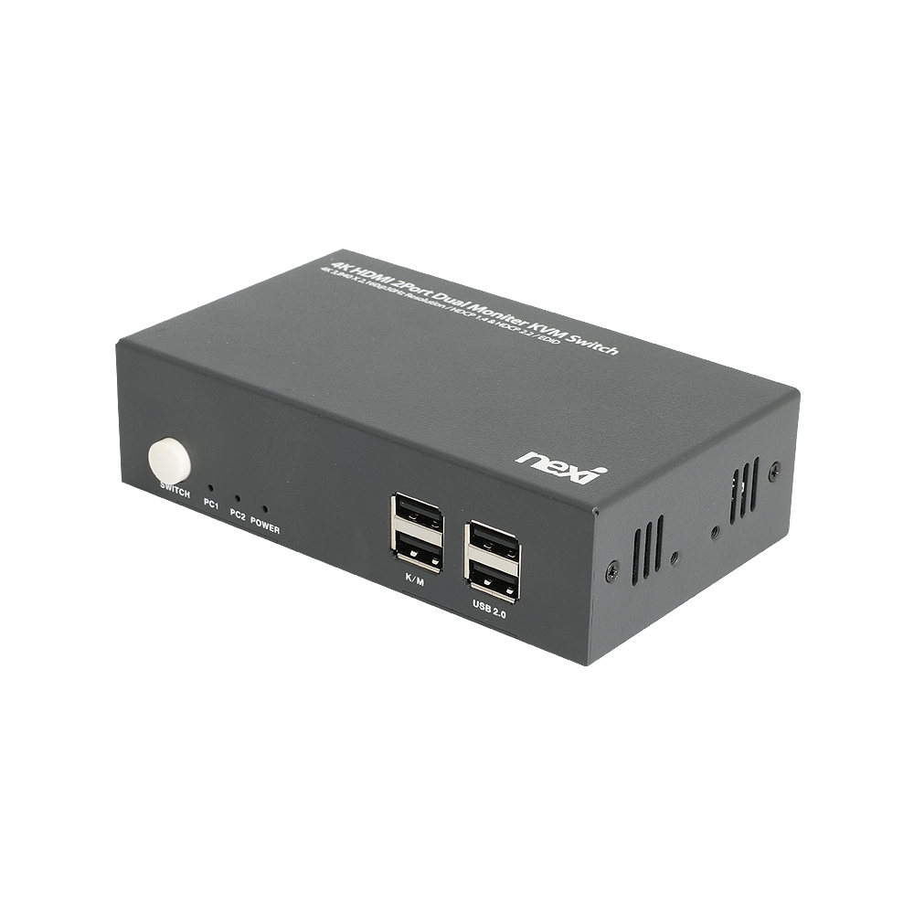 넥시 4K HDMI 2포트 듀얼모니터 KVM스위치 NX1185