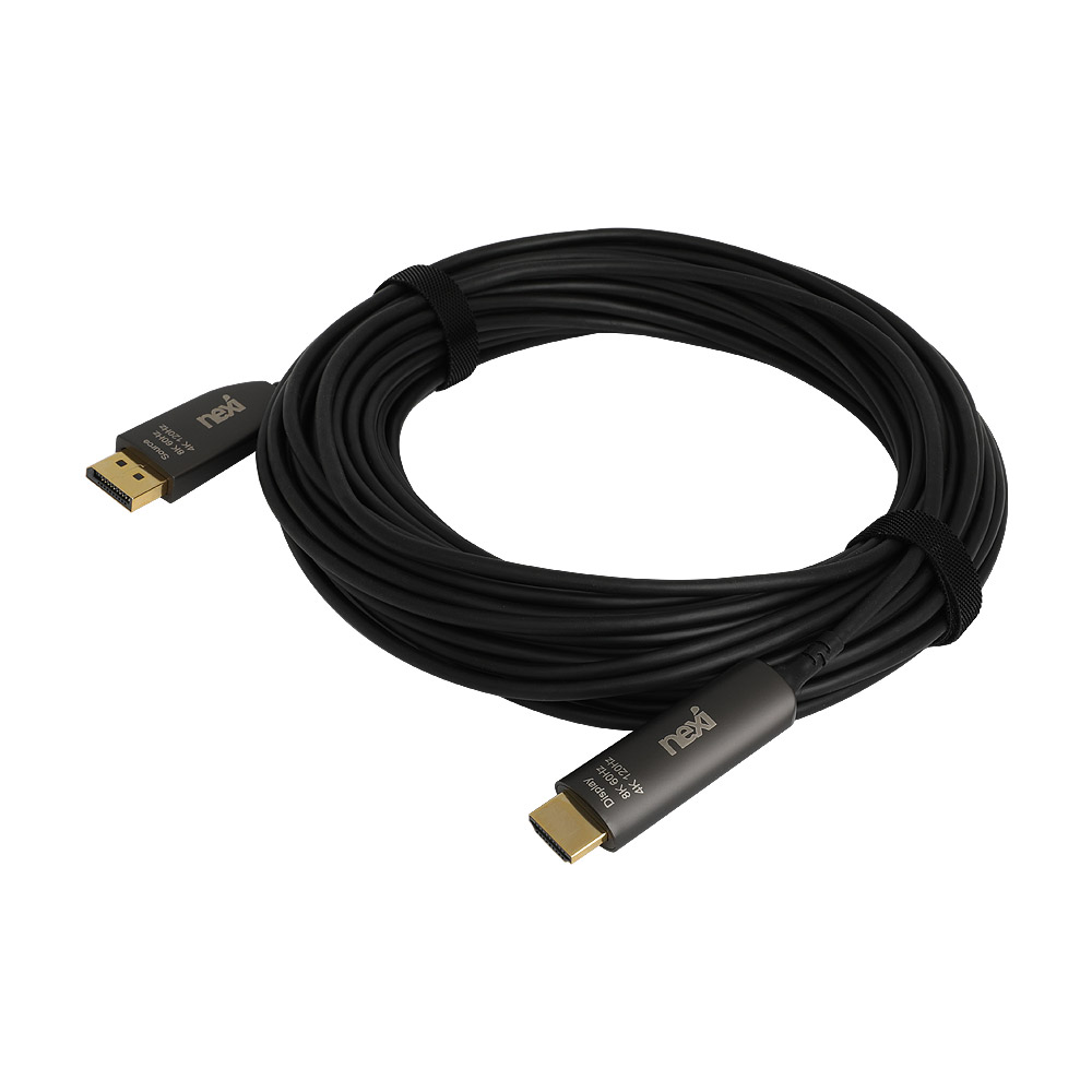 넥시 DP to HDMI 2.1 AOC 하이브리드 광 케이블 5M NX1359