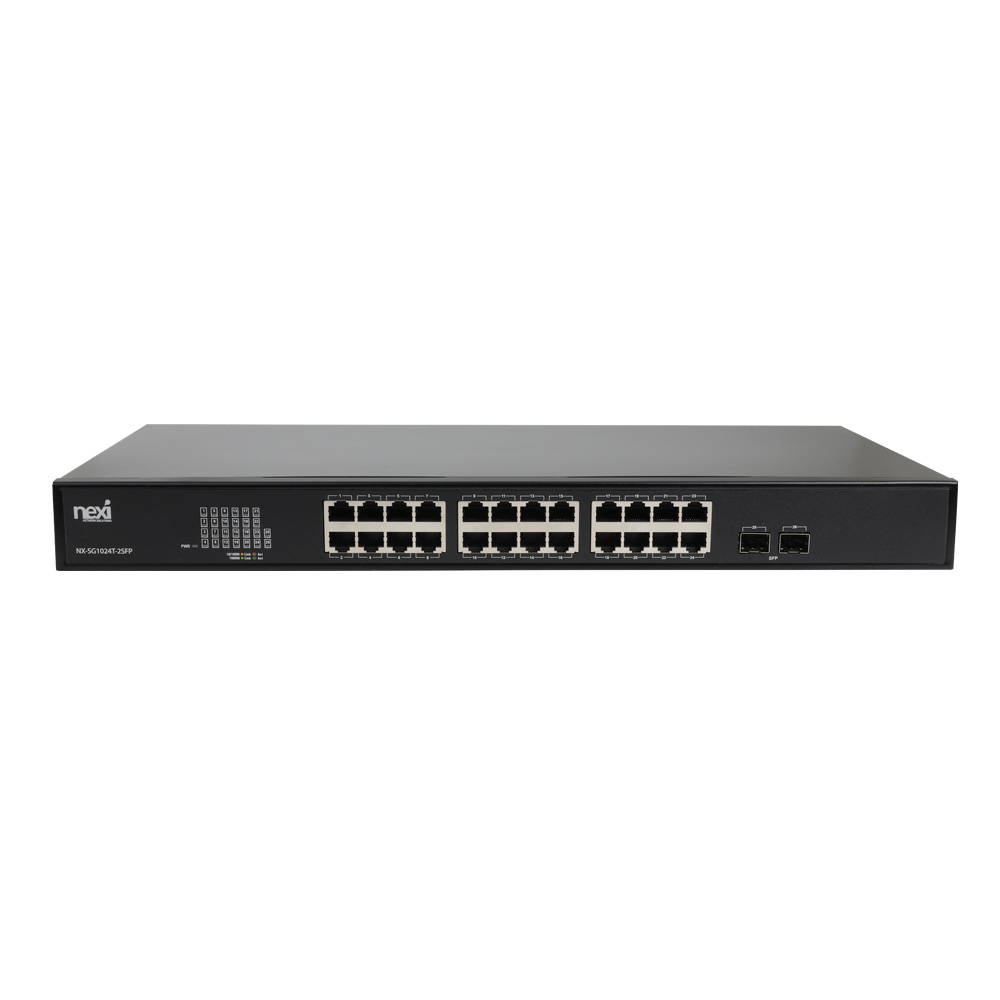 넥시 24 + 2 SFP 포트 기가비트 스위칭허브 NX1308