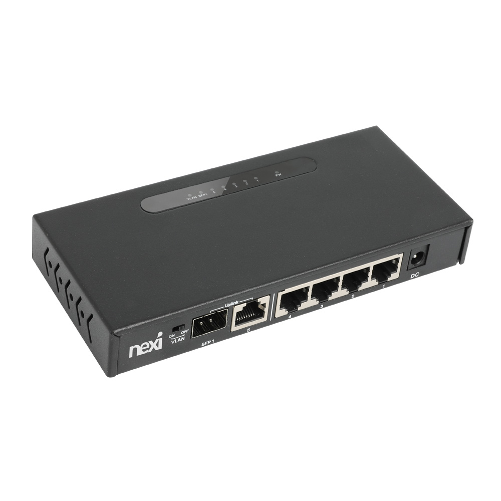 넥시 4 + 1 + 1 SFP 기가비트 스위칭허브 NX1321
